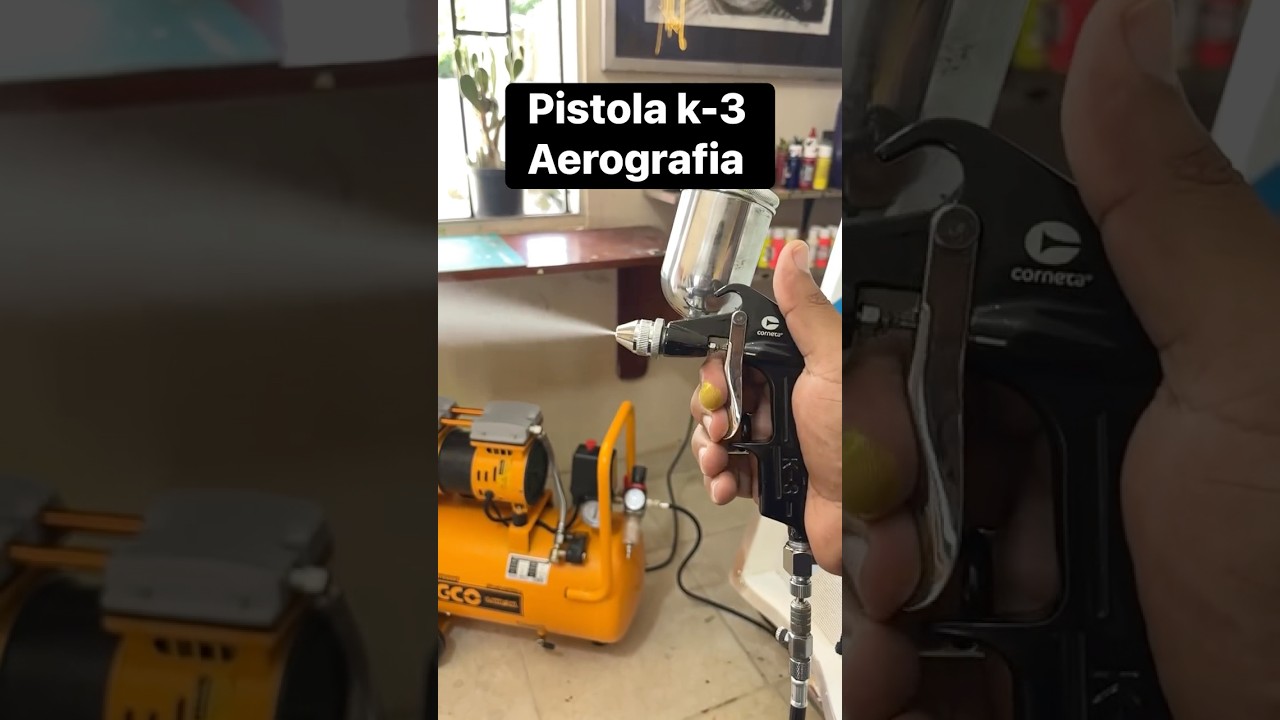 Pistola de pintura para Aerografia k3 #aerografia #dibujo  #aerografo