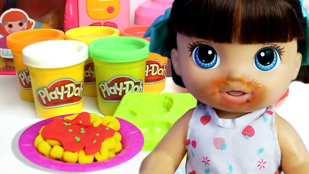 Baby Alive Duda com Fome de Leão | Macarrão de Massinha Play Doh -  Lilly Doll