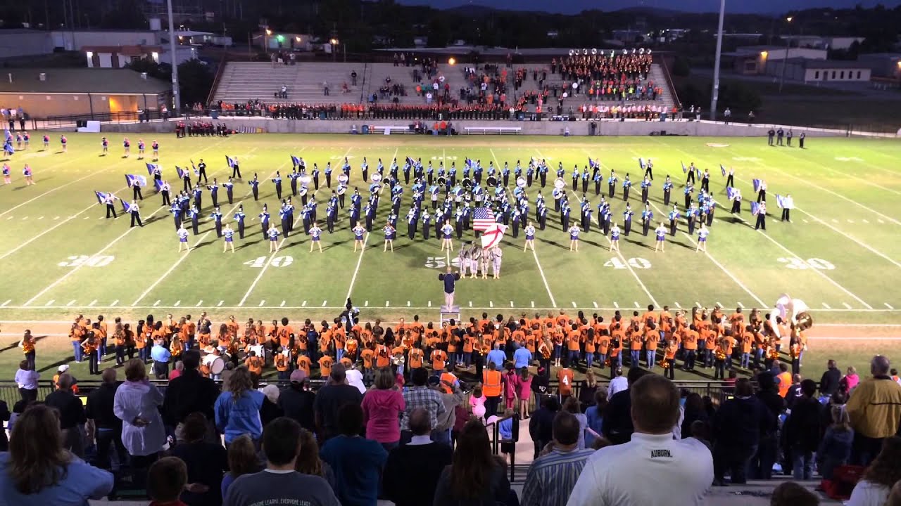 James Clemens High School Marching Band National Anthem and Test Flight with LMS Band 3 Oct 2014