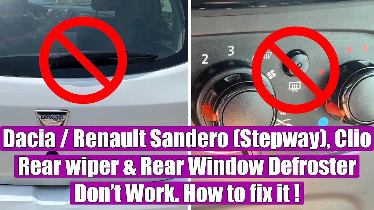 How to fix (repair) Dacia / Renault Sandero (Stepway), Clio, VW, BMW Rear Wiper & Window Defroster