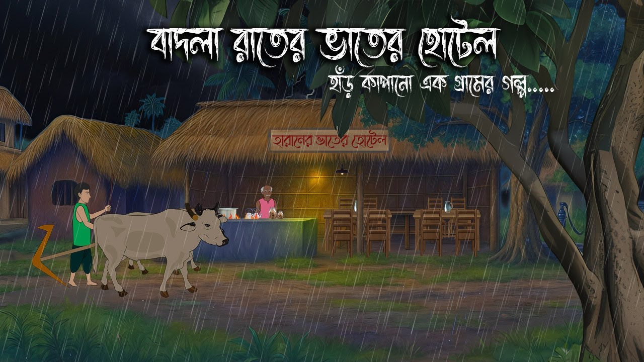 বাদলা রাতের ভাতের হোটেল | Gram Banglar Bhuter Cartoon | Bhuter Golpo | Golper Bhoot Animation