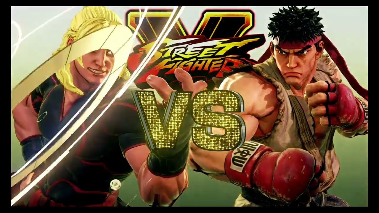Street Fighter V ( HARDEST A I ) KEN VS RYU