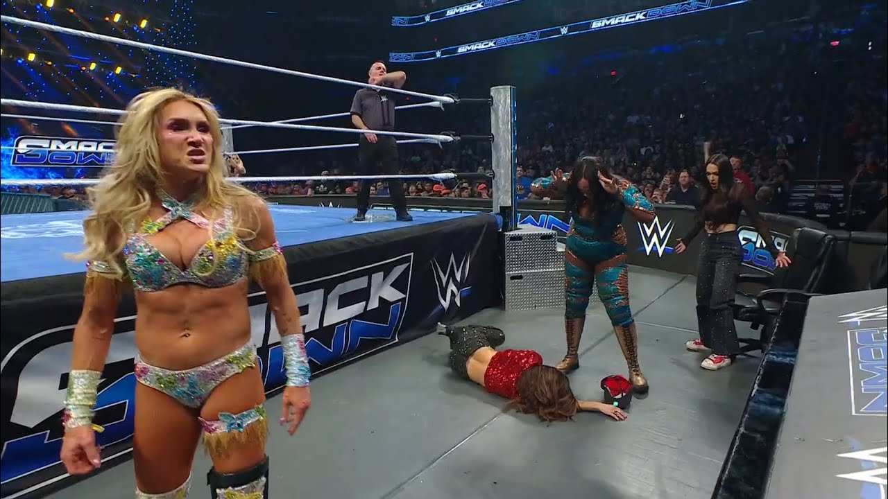 Women's Tag Team Championship Match | Alexa Bliss & Charlotte Flair VS Nia Jax & Lash Legend