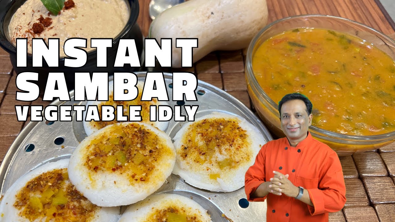 Fastest Sambar recipe - butternut squash Idly enjoy tasty healthy breakfast Instant Sambar￼ at home￼