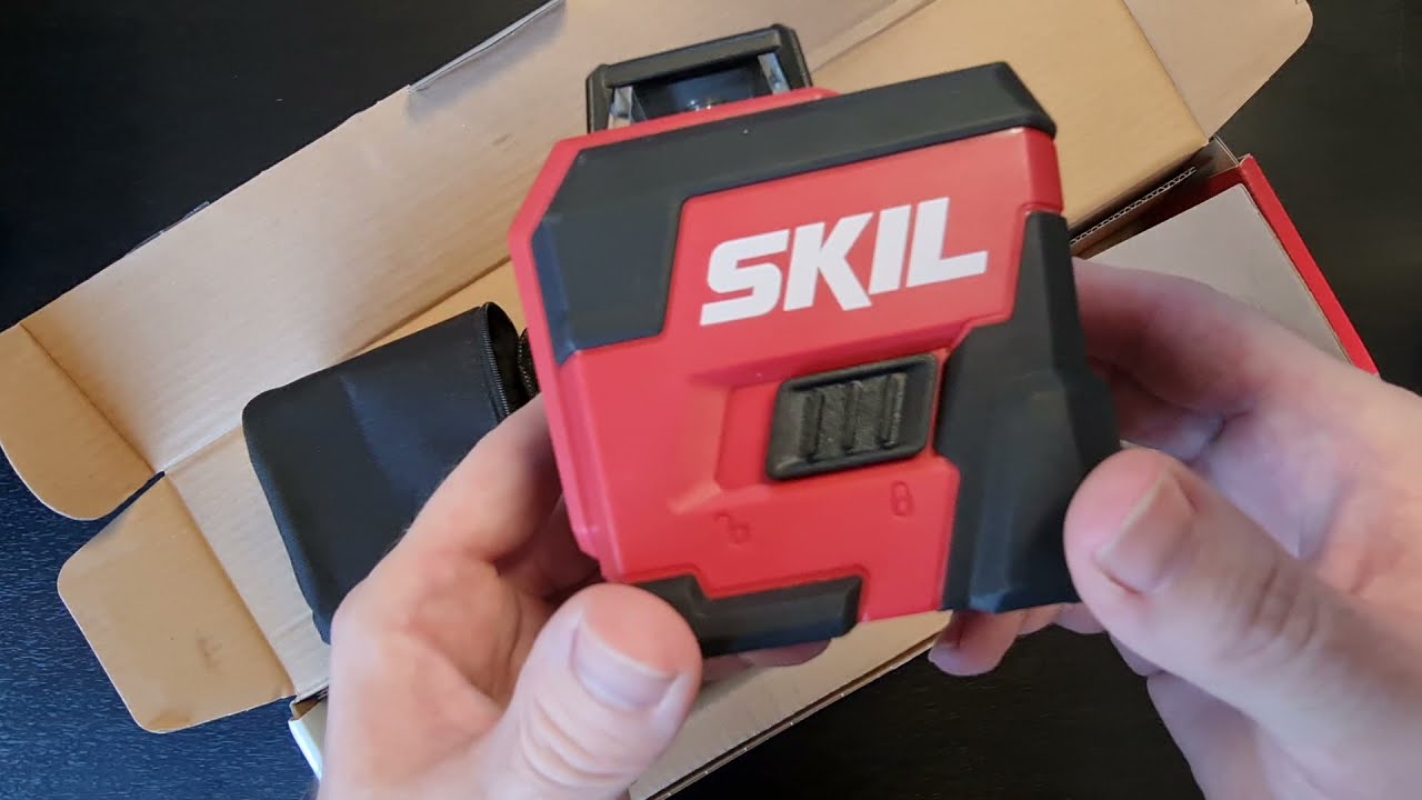 SKIL 1961 /1960. 360 grader laservaterpas, krydslaser, selvnivellerende, Grøn laser, unboxing.