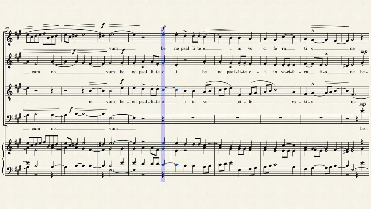 EXULTATE JUSTI IN DOMINO TENOR
