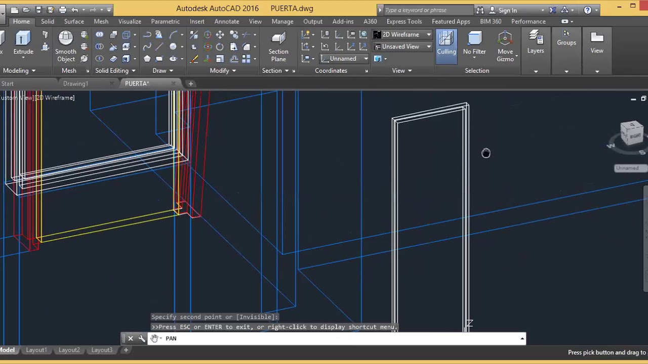 CREAR UNA VENTANA 3D CORREDIZA EN AUTOCAD