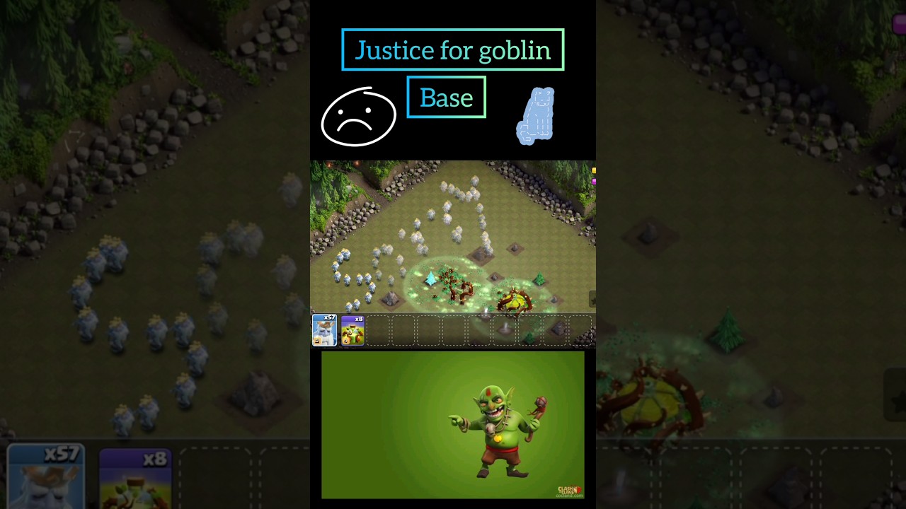 justice for goblin base 😢 Goblin Base Attack | Clash of Clans | #ClashOfClans #GoblinAttack#shorts