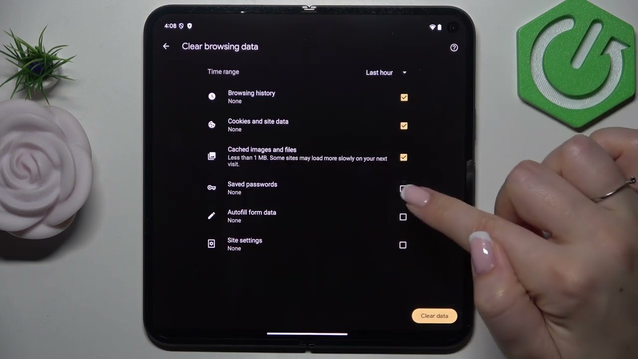 How to Clear Browsing Data on GOOGLE Pixel 9 Pro Fold