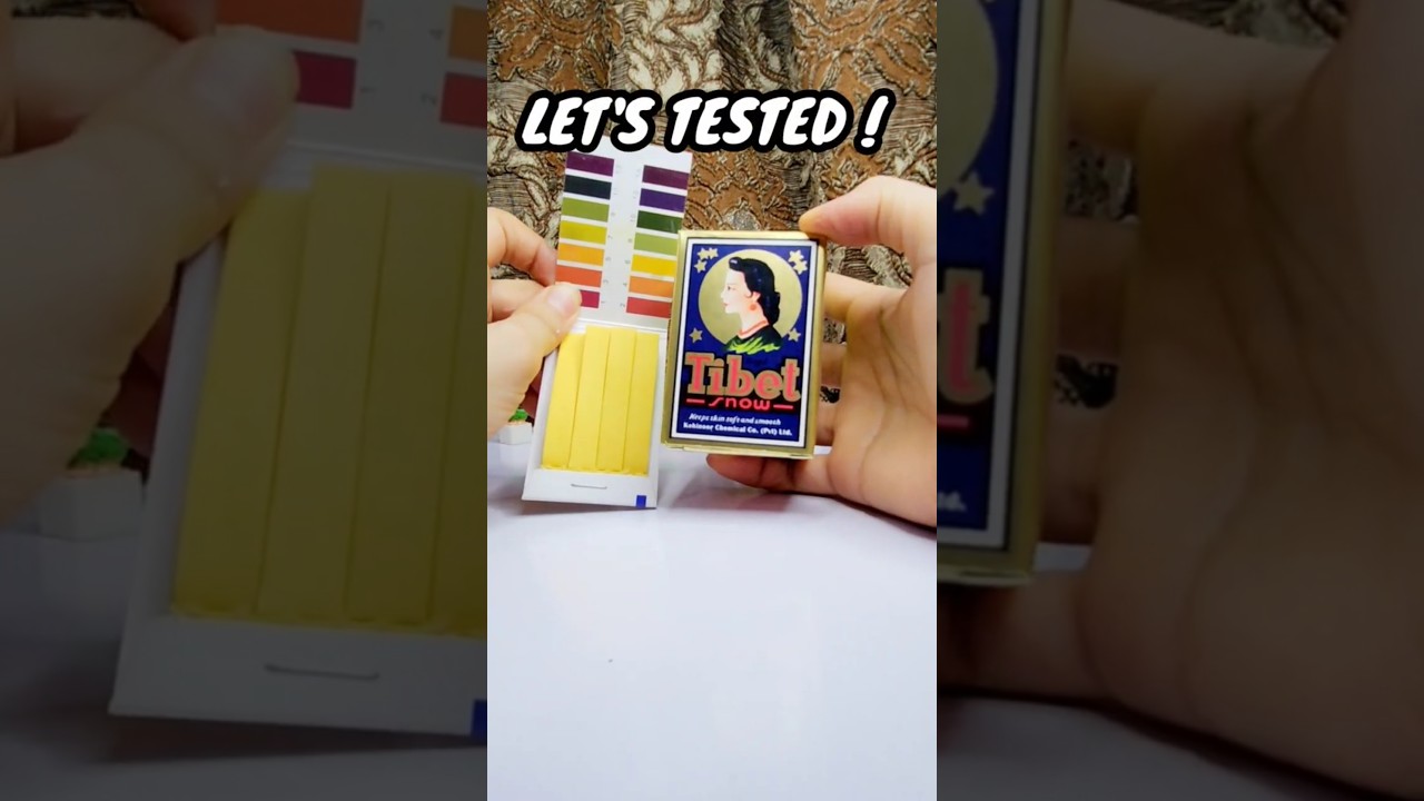 Tibet Snow Cream pH Test #shorts #shortsfeed #shortsvideo