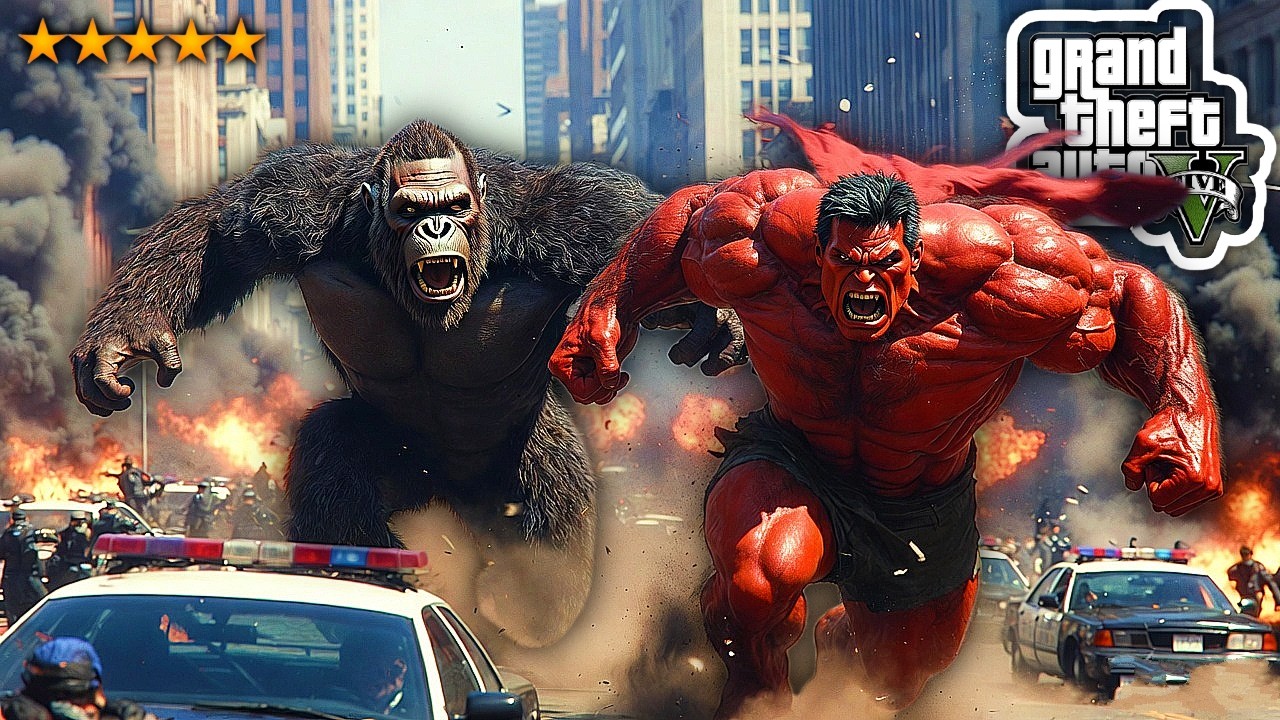 GTA 5 Live Red Hulk Can Get Kong's Hand ?  366| SAP Gaming #viral #gameplay #gaming #gta #gta5