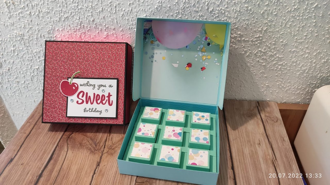 Pralinenschachtel mit Steckboxen, für eine süße Kirsche oder Sommerküsschen -Anleitung-