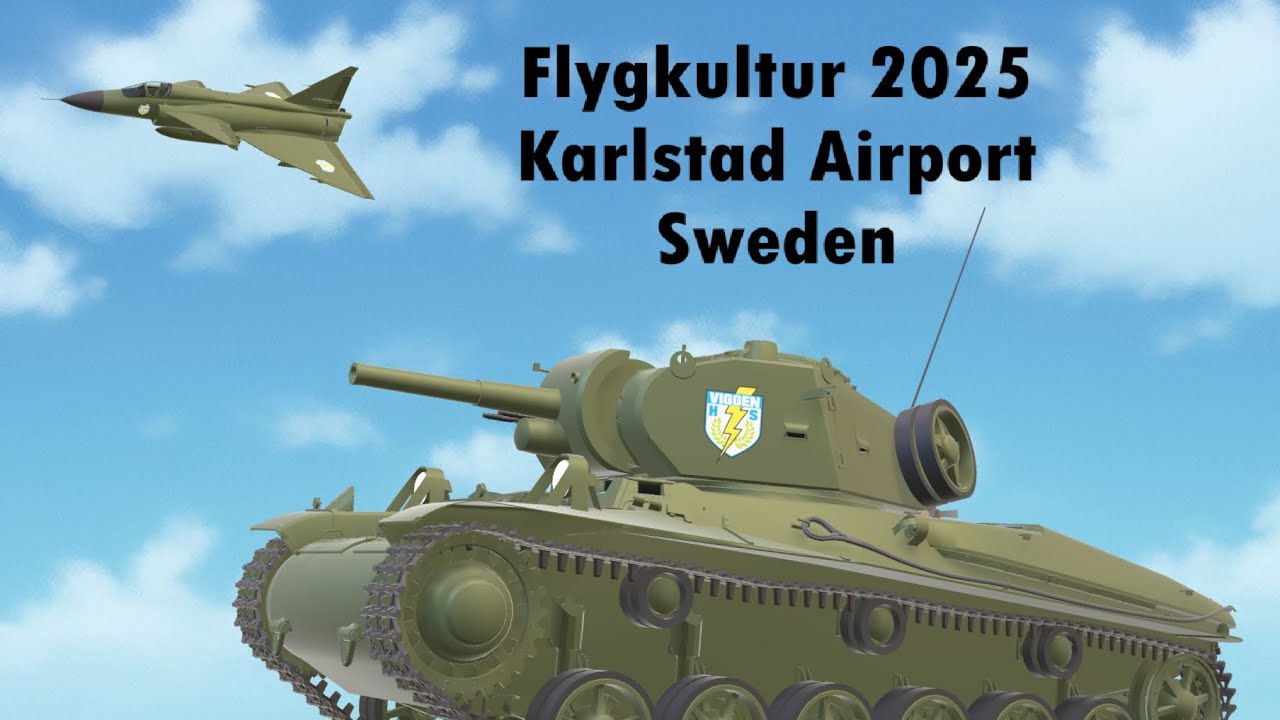 Strv m/42 and J37 Viggen - Flygkultur 2025 Karlstad, Sweden