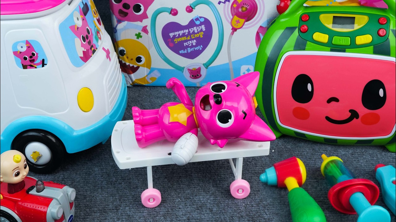 18 Minutes Satisfying Unboxing Doctor Toys ASMR, PINKFONG Ambulance Playset ASMR | Tana Review Toys
