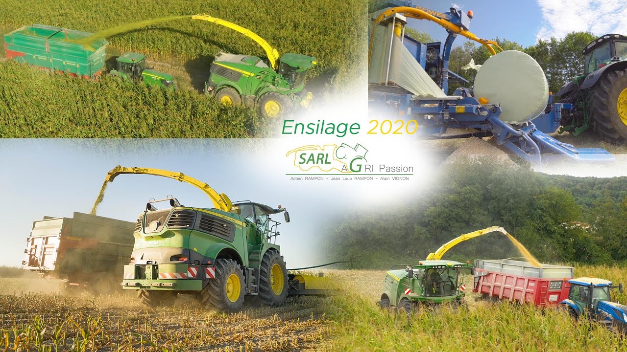JOHN DEERE 9700i & 8400i à l’ensilage de maïs plante entière et épis! X7 Tracteur remorque! 🟢🟡🌽