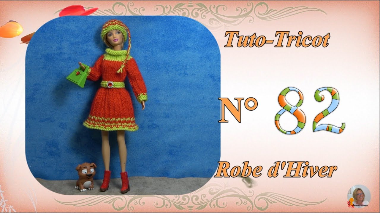🥢 Tuto Tricot Barbie N°82| 👗 Une Robe d'Hiver en laine Zeeman