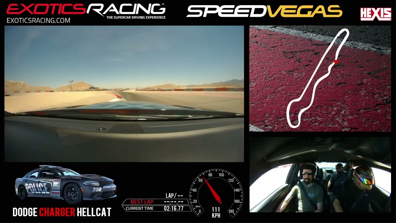 Exotics Racing - Speedvegas May 2022 - Dodge Charger Hellcat drift ride-along