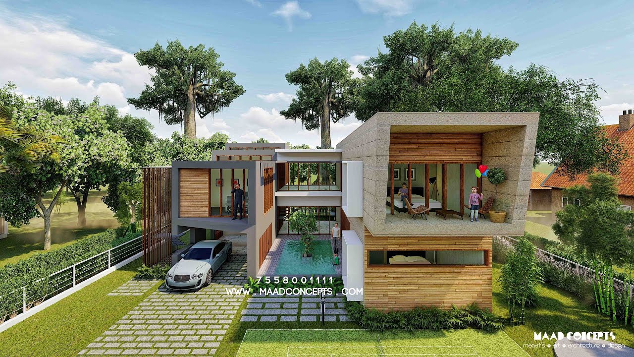 A stylish, contemporary 4 bedroom modern house in Thrissur, Kerala !