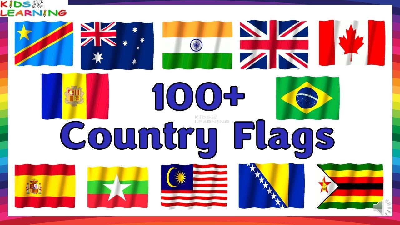 Countries and flags of the World  I Country flag of the world I Countries and their flags for kids