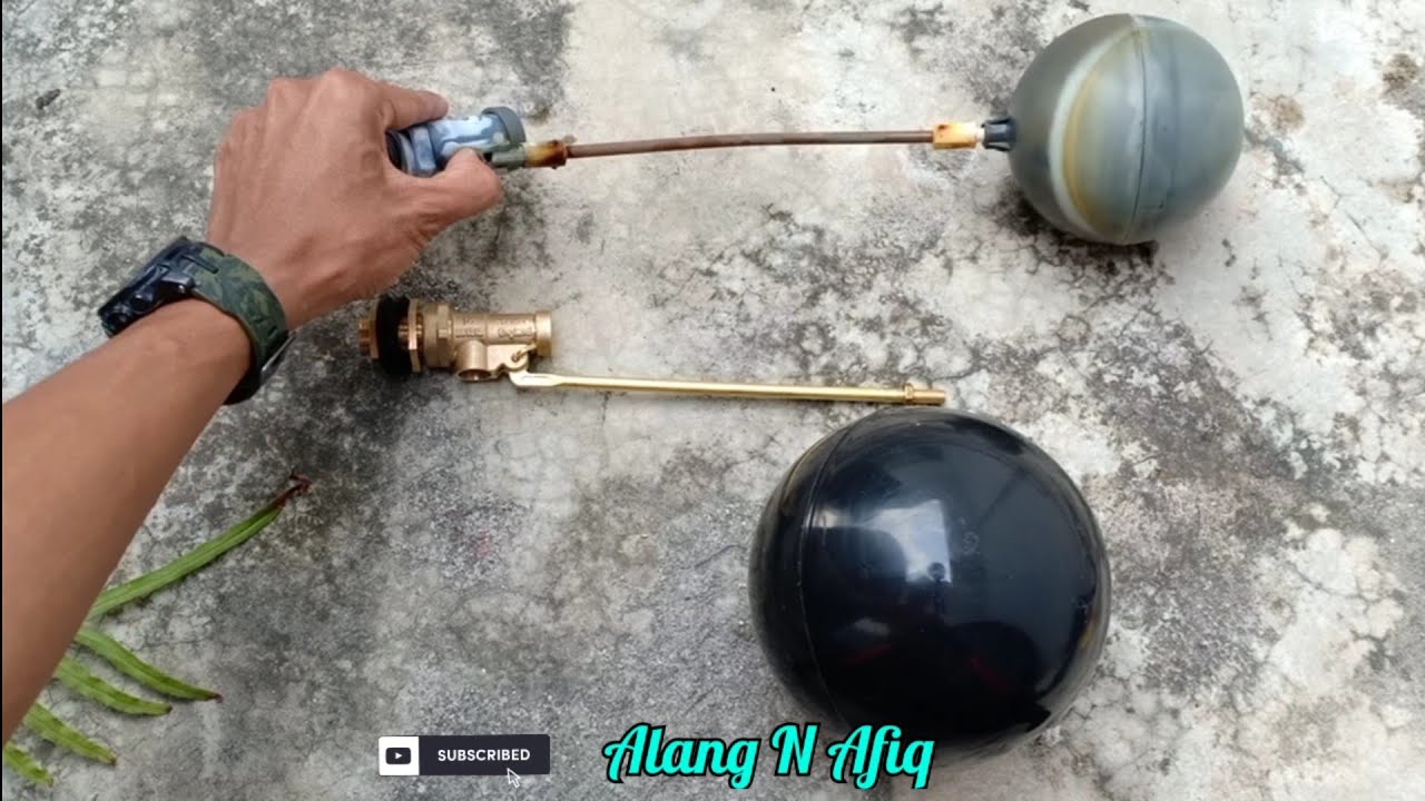 DIY | Cara, Teknik, Tukar Pasang Valve Pelampung Bebola Tangki Air Rumah. Mengatasi Overflow Meleleh