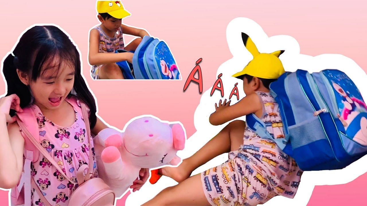 Stin Gặp Rắc Rối Với Chiếc Ba Lô Khổng Lồ (^_^) Dâu đảm đang giúp anh hai sắp xếp đồ đạc gọn gàng.