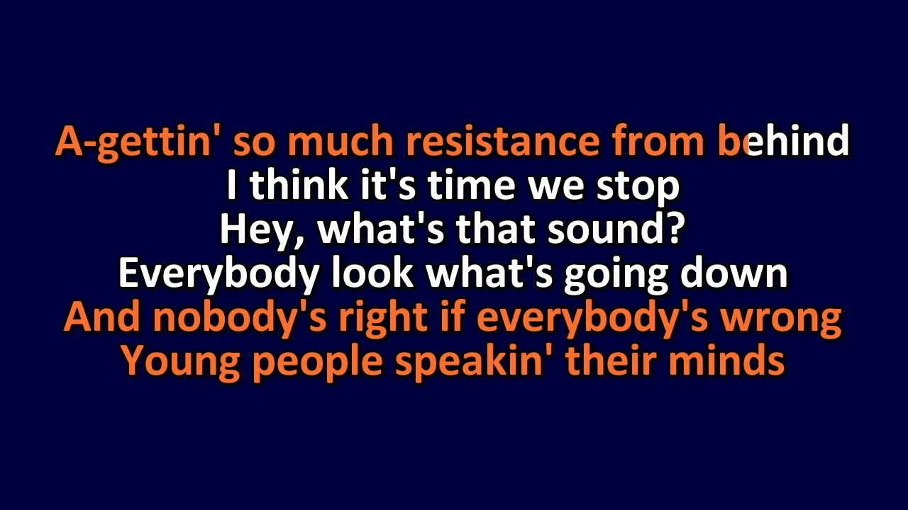 Buffalo Springfield - For What It's Worth - Karaoke Instrumental Lyrics - ObsKure