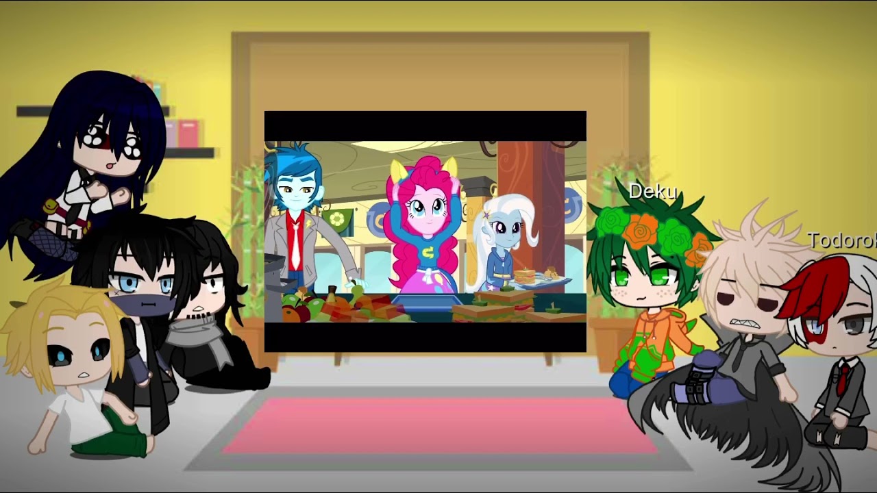 Mha/Bnha Reacts to Mlp cafeteria song full