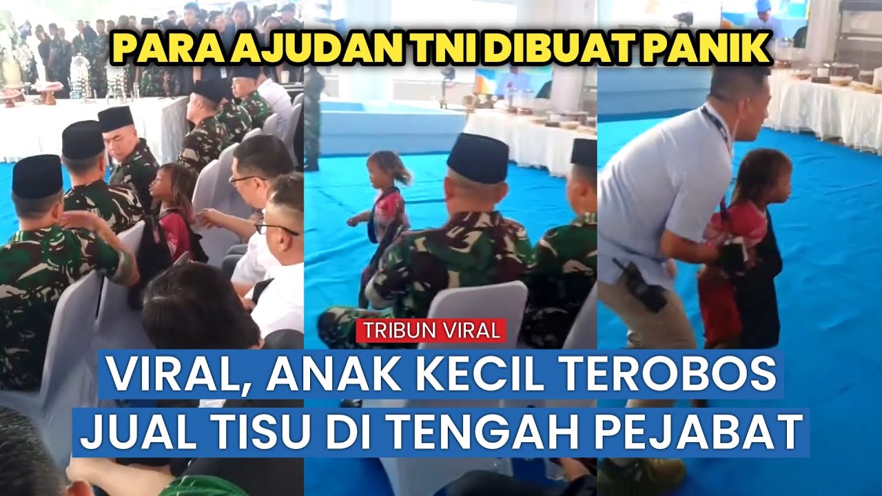 Viral, Aksi Anak Jualan Tisu di Tengah Acara HUT TNI ke-80 di Monas