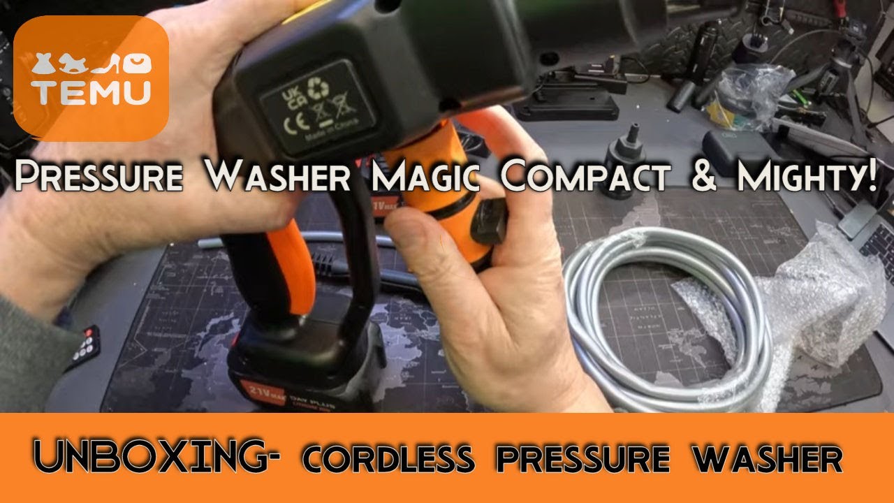 Power Up Your Cleaning Game! 💦 Temu's Cordless Pressure Washer Unleashed 🚗✨