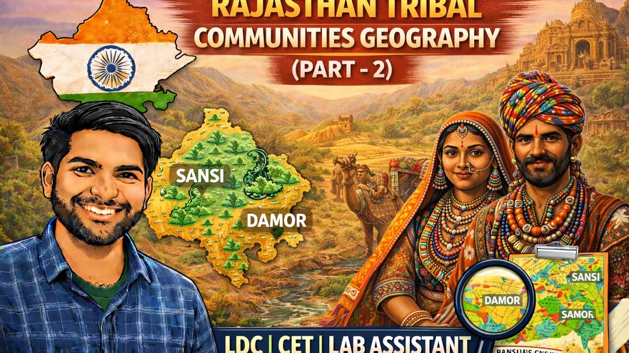 Rajsthan Tribal Communities Geography (Part-2) | LDC | CET | Lab Assistant