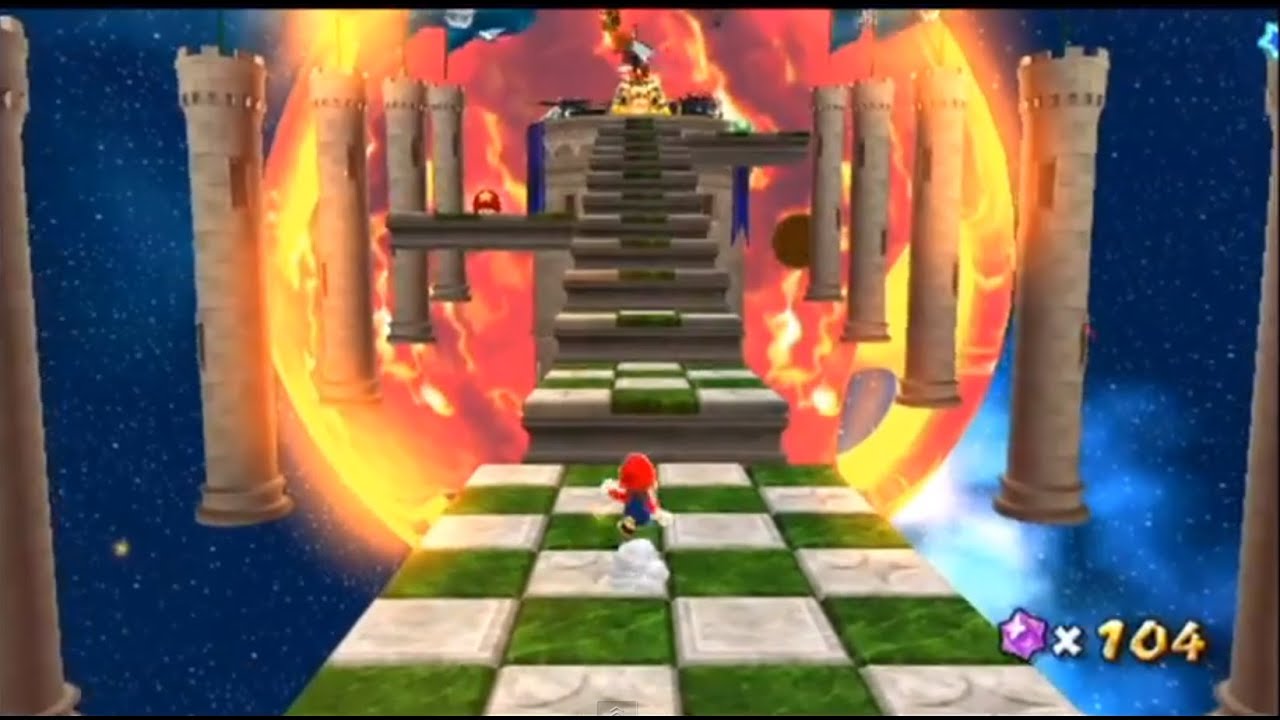 Super Mario Galaxy: Bowser's Galaxy Reactor (Star #105) + Ending