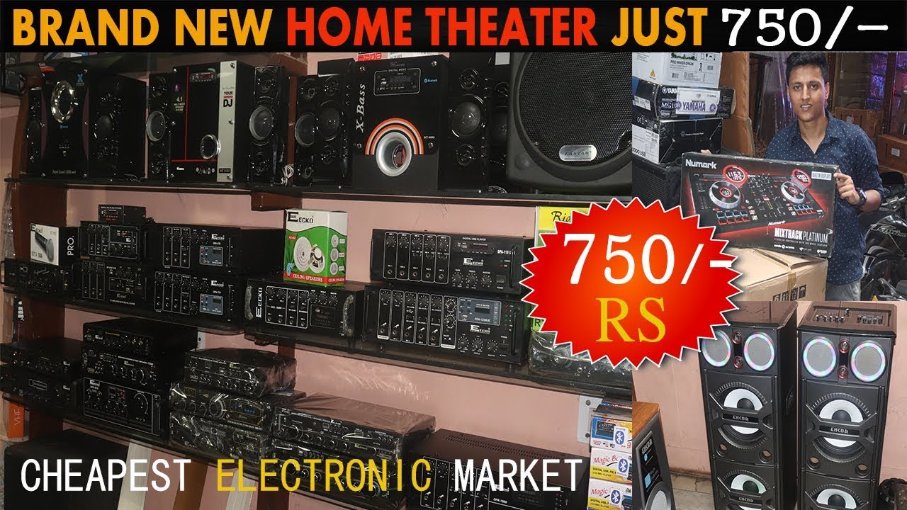 BRAND NEW HOME THEATER JUST 750/-|  cheapest Electronic market ,DJ lights,, Market