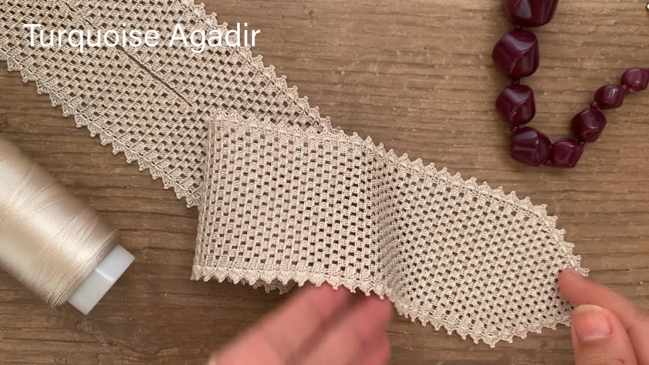لصاحبات الذوق الرفيع: تطبيق لضرس التاج الصغير بغرزة البيكو على نص طوق جلابة