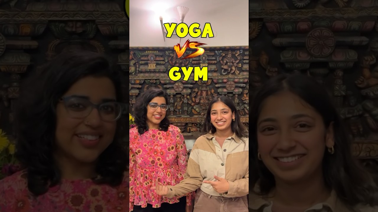 💪🏻GYM v/s YOGA🧘🏻&zwj;♀️ #trending #exercise #shorts