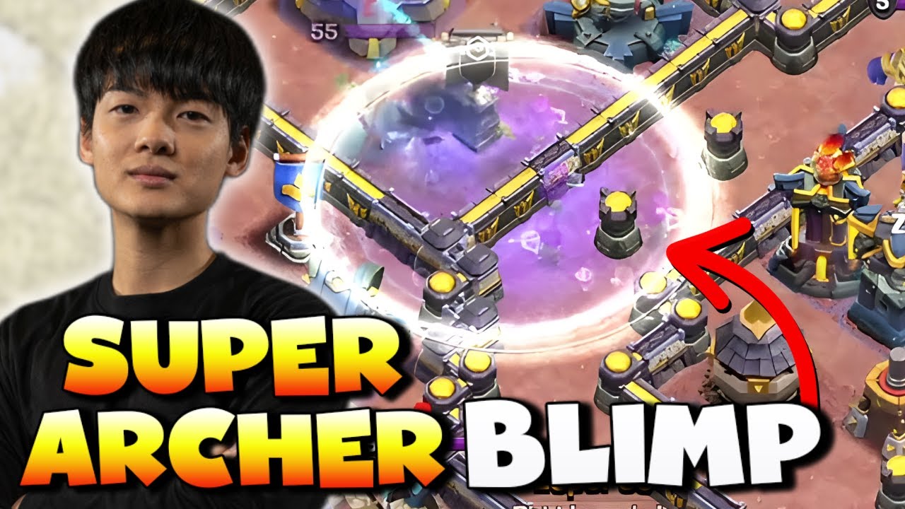 STARs Base Shocked by Super Archer Blimp Clash of Clans
