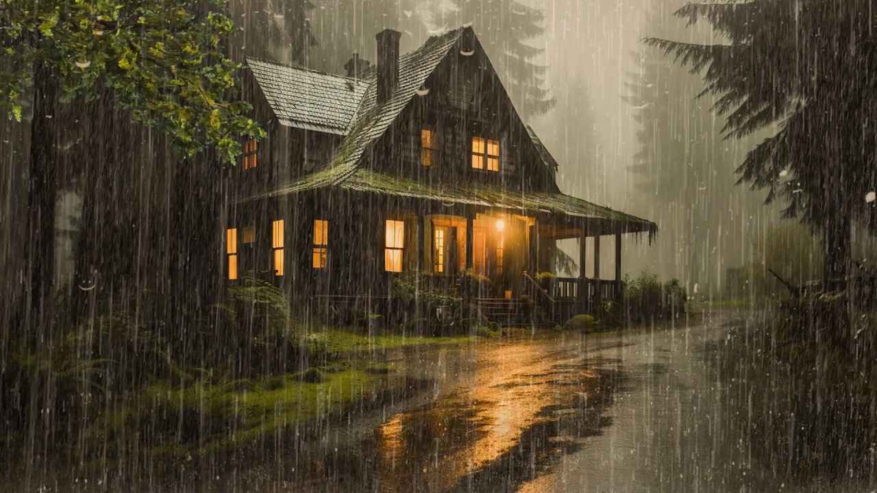 Heavy Rain and Thunder Sounds for Sleeping - Soothing Storm for Deep Sleep - ASMR