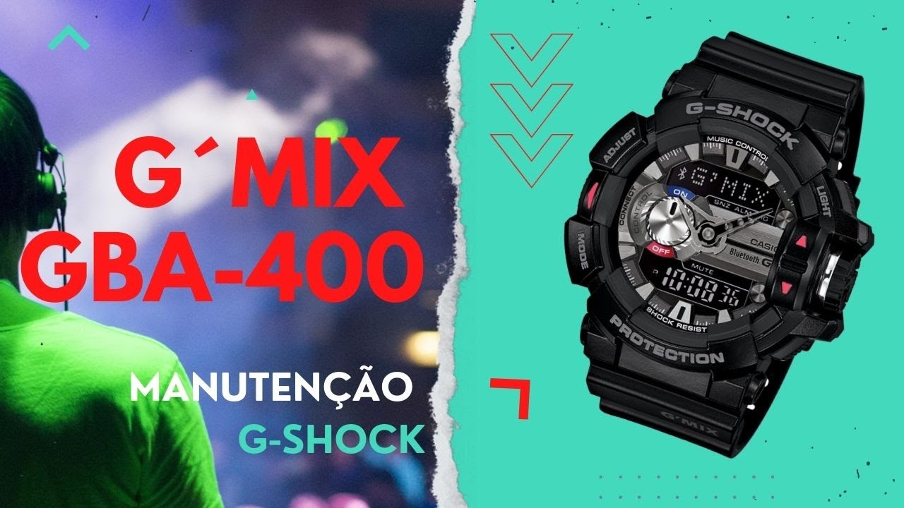Manutenção Casio G-Shock GBA-400 G’Mix Acompanhe o Serviço @Hospitaldosrelogios