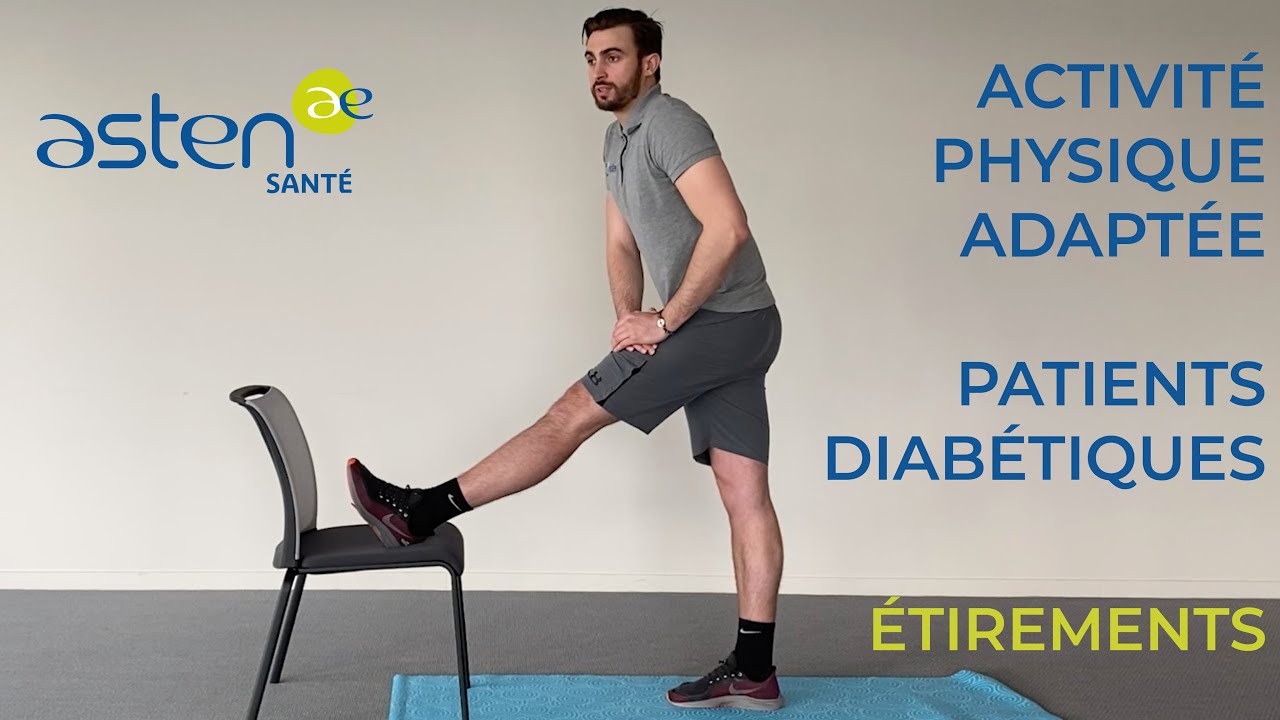 Étirements - Activité physique adaptée à domicile par Asten Santé (patients diabétiques)