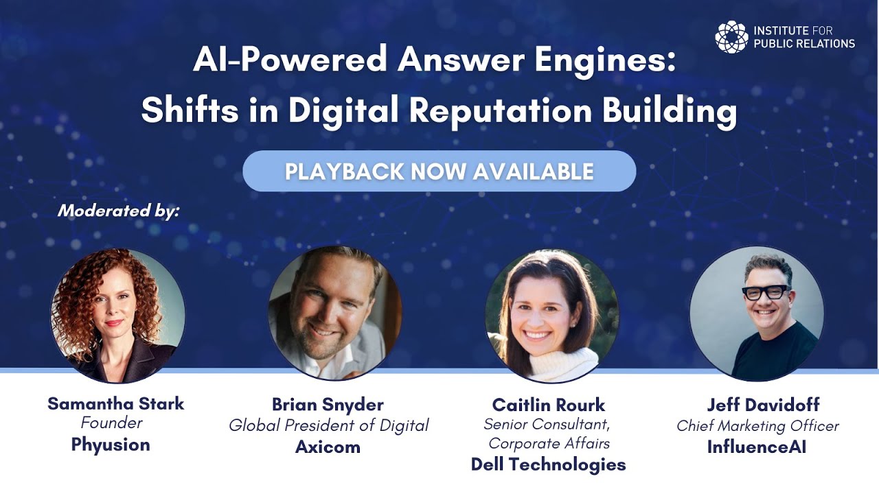 IPR Webinar | Al Powered Answer Engines  Shifts in Digital Reputation Building