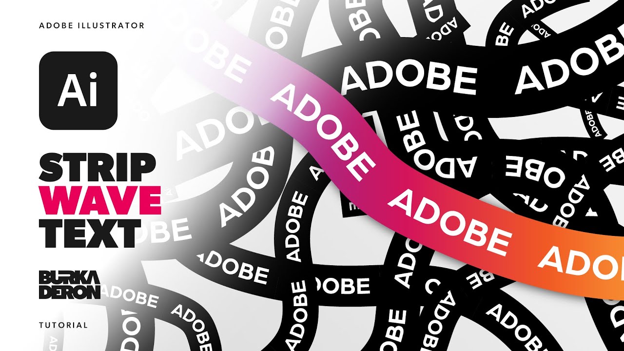 Strip Wave Text Effect Tutorial in Adobe Illustrator