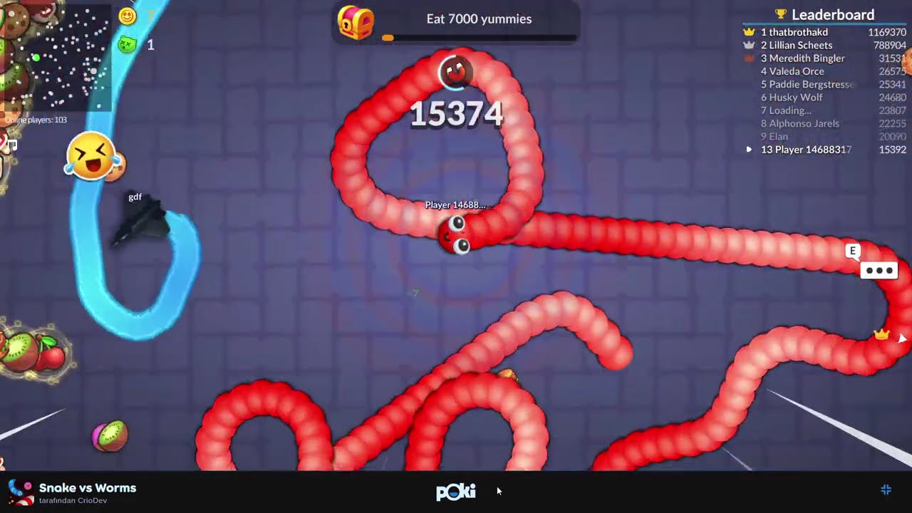 SNAKE VS WORMS GAME
