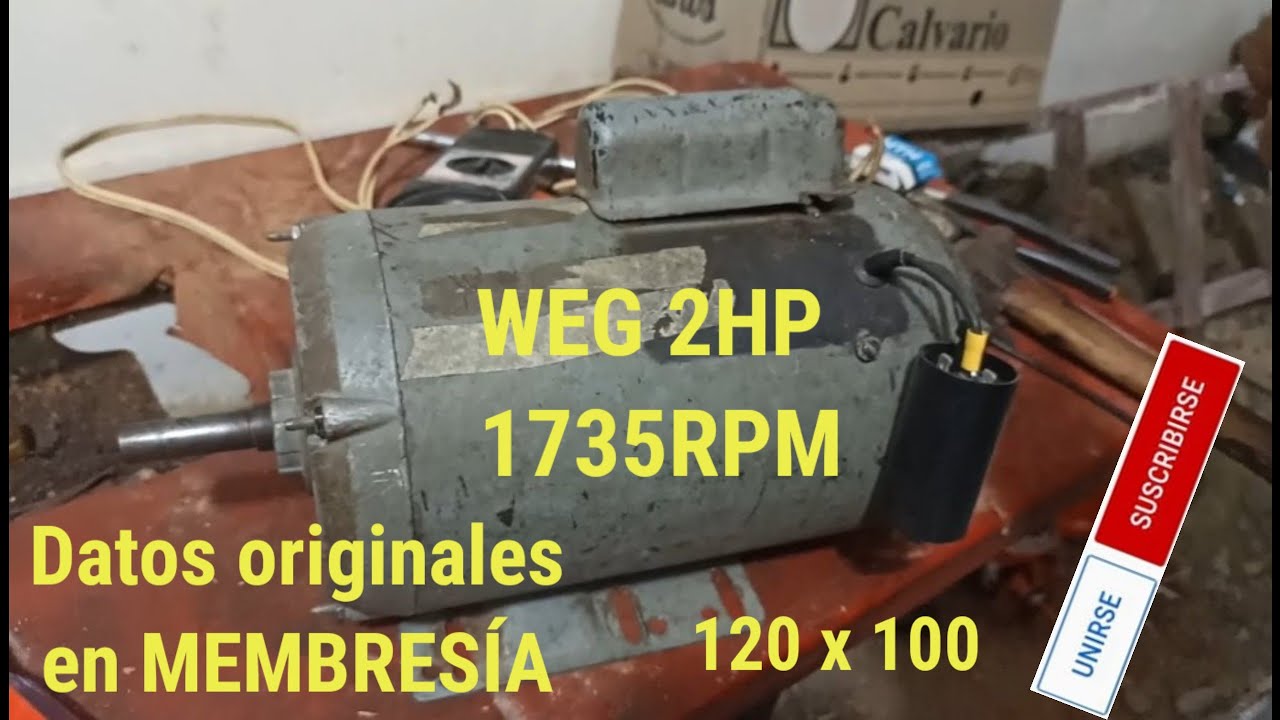 Reparación Motor 2hp WEG. Datos de Embobinado en UNIRSE