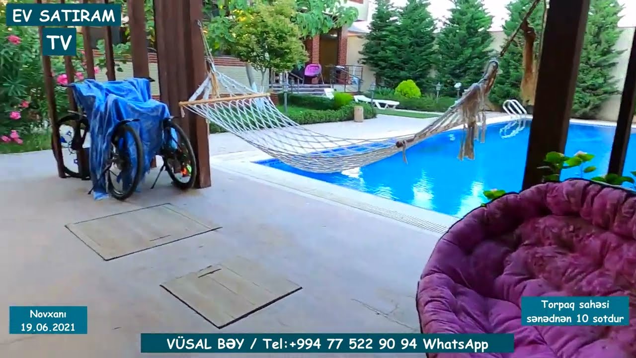 AL-GİR YAŞA! TAM M&Uuml;ASİR, ƏŞYALI HOVUZLU EV SATILIR 10 SOTDA/Недвижимость в Баку / EV SATIRAM TV