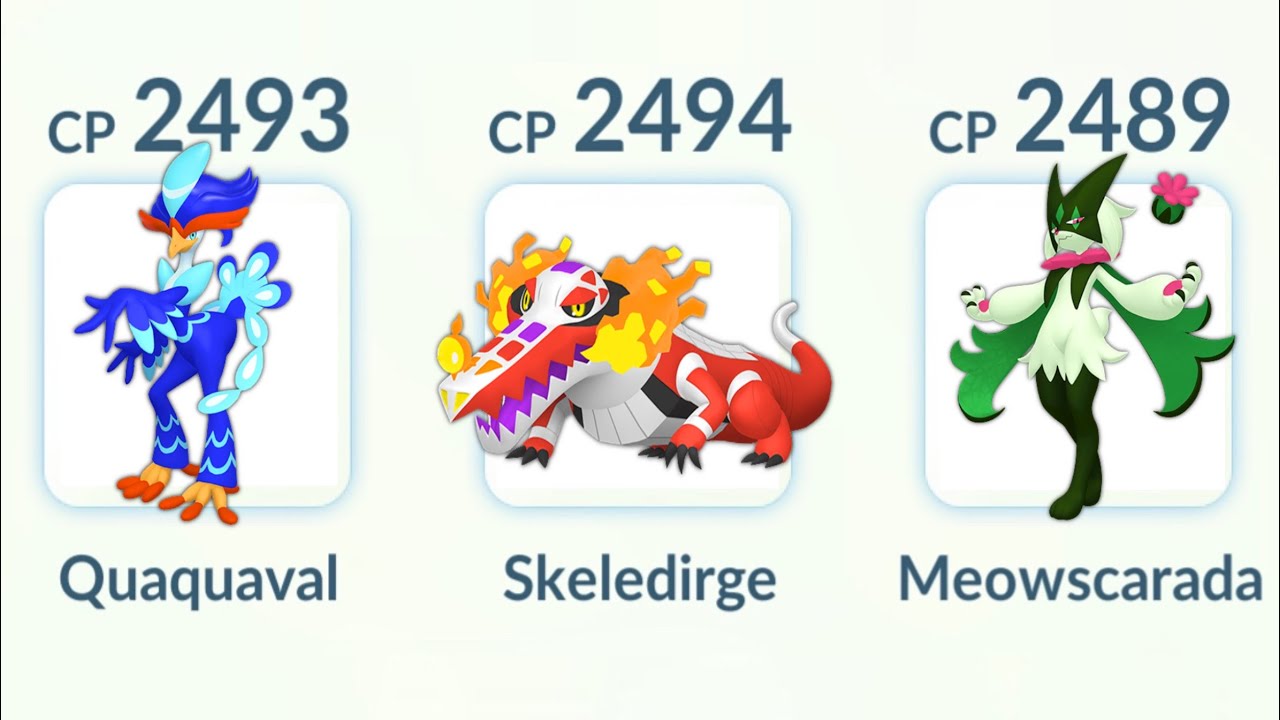 using PALDEA STARTERS TEAM in POKEMON GO.