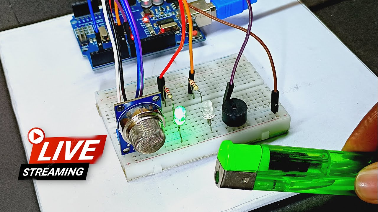 Real-Time Air Quality Monitoring System Using MQ-135 | Arduino Live Gas Detection 🔴 LIVE