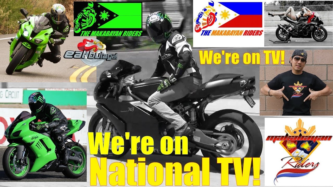 Riding a Motorcycle. Filipino Motorcycle Riders on TV! Filipino Riders on EAT BULAGA! Sportbikes