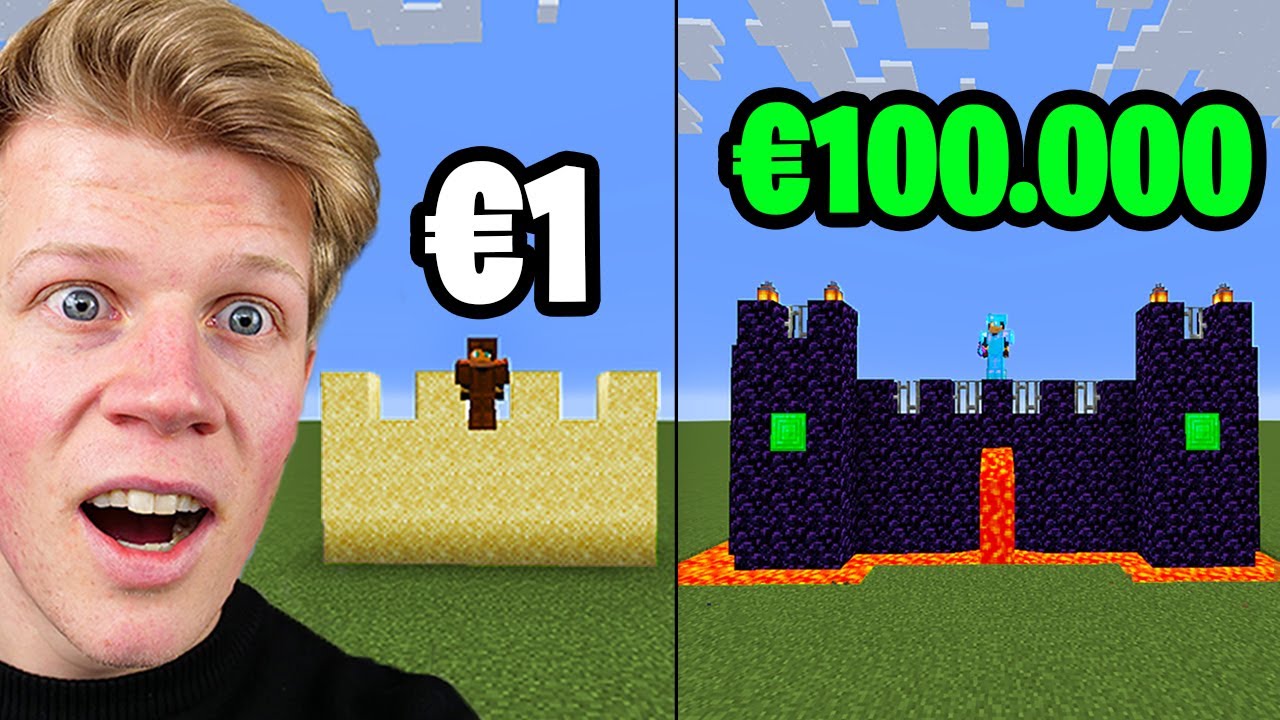 &euro;1 vs &euro;100.000 Kasteel Bouwen!