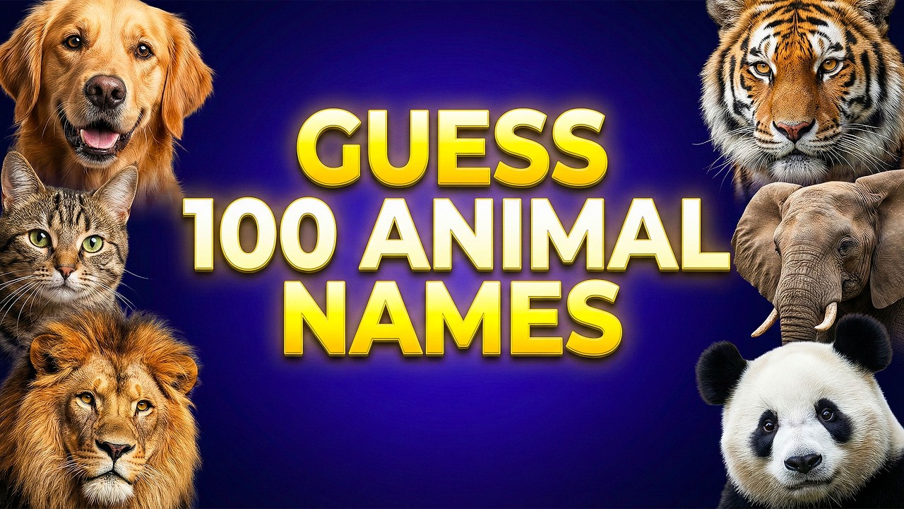Can You Guess 100 Animal Names? | Ultimate Animal Quiz | learn with mugil