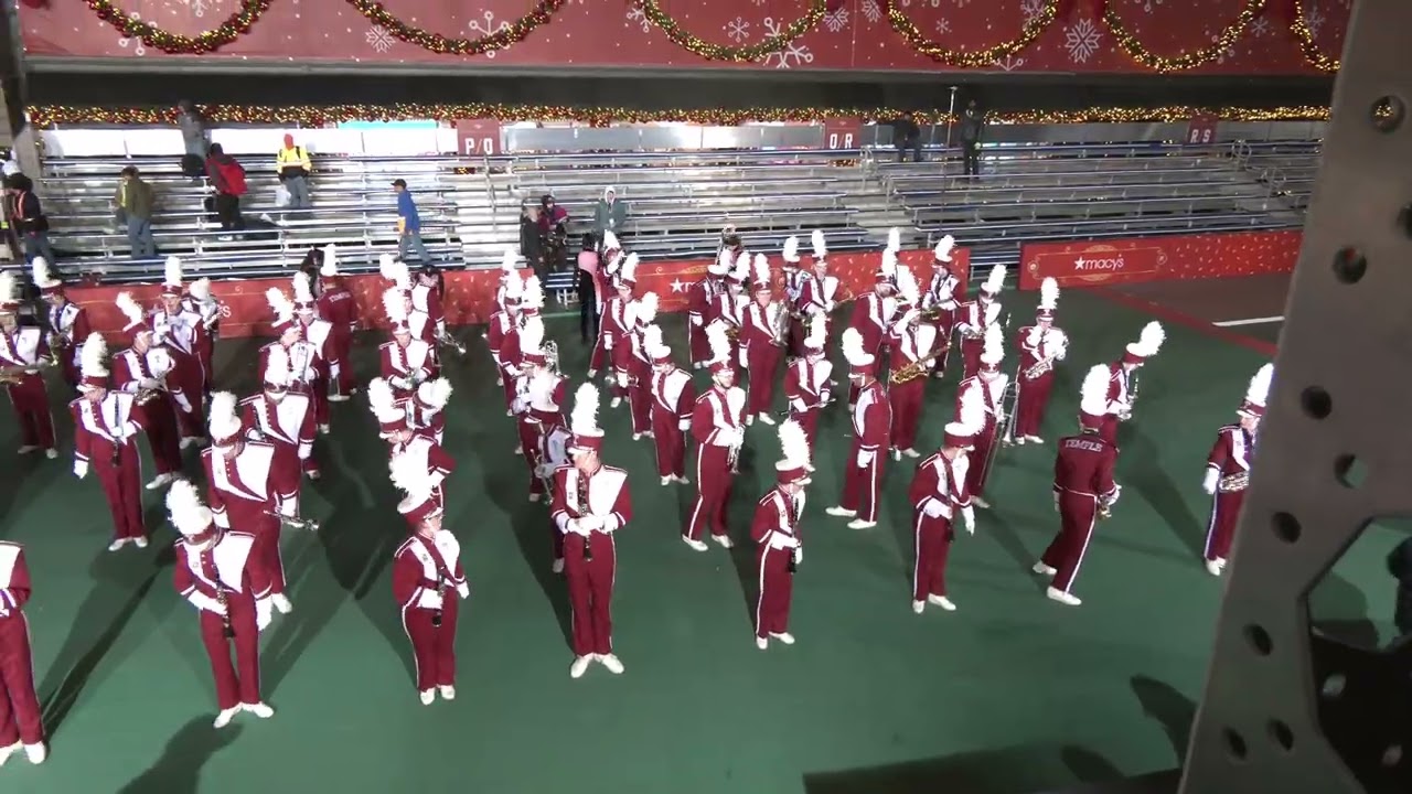 Early morning practice for Macy's Parade