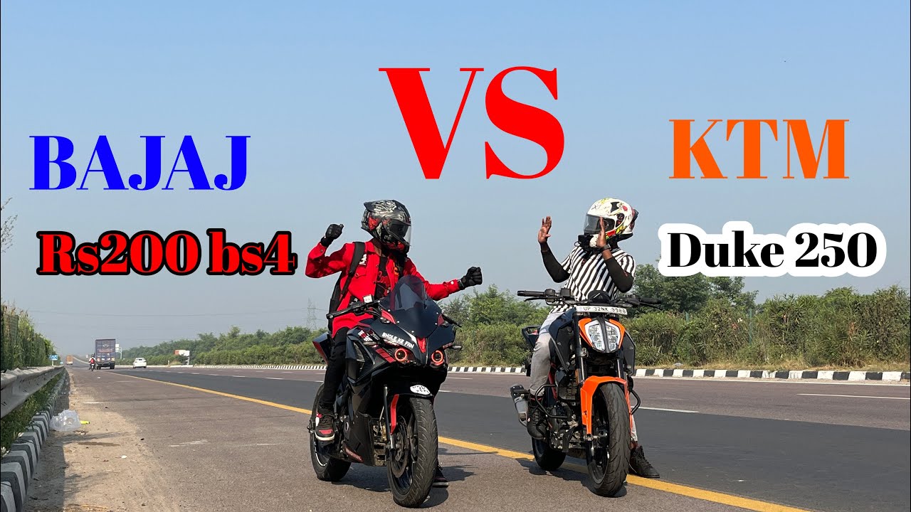 Duke 250 vs rs 200bs4 😱with 36 teeth ⚙️ sprocket drag race